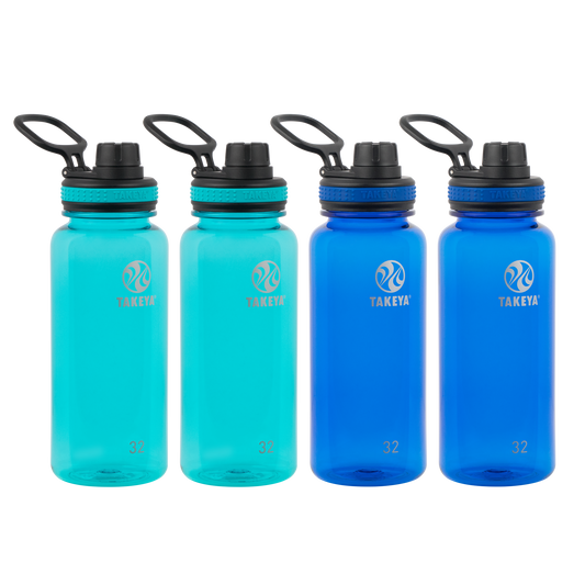 tritan-water-bottle-with-spout-lid-4-pack-x5 50276-Tritan-Spout-32-4pk-Ocean-Royal-angle.png