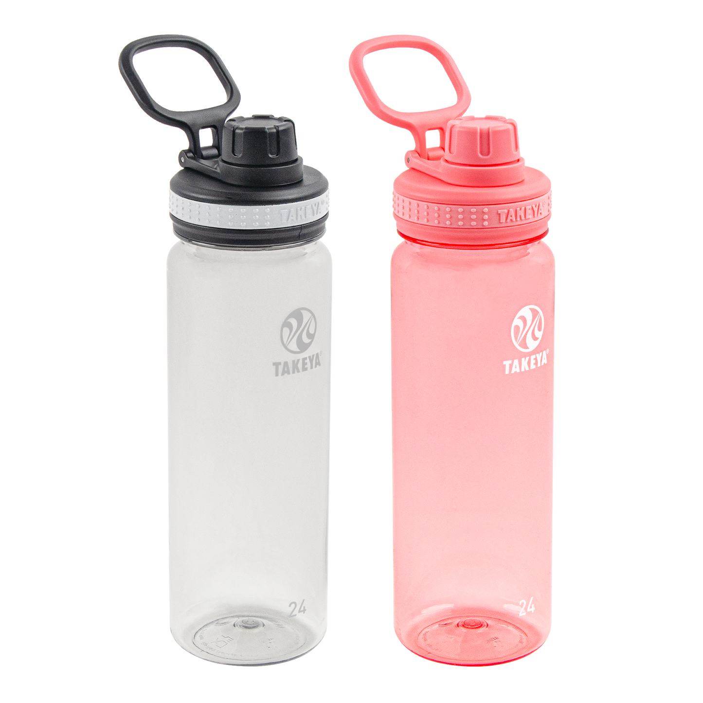 tritan-water-bottle-bundle-with-spout-lid-2-pack-w2 51689-Tritan-Spout-24-2pk-Clear-FlutterPink-angle_2e2a67e8-7240-4517-90e1-85605eacf4b2.png