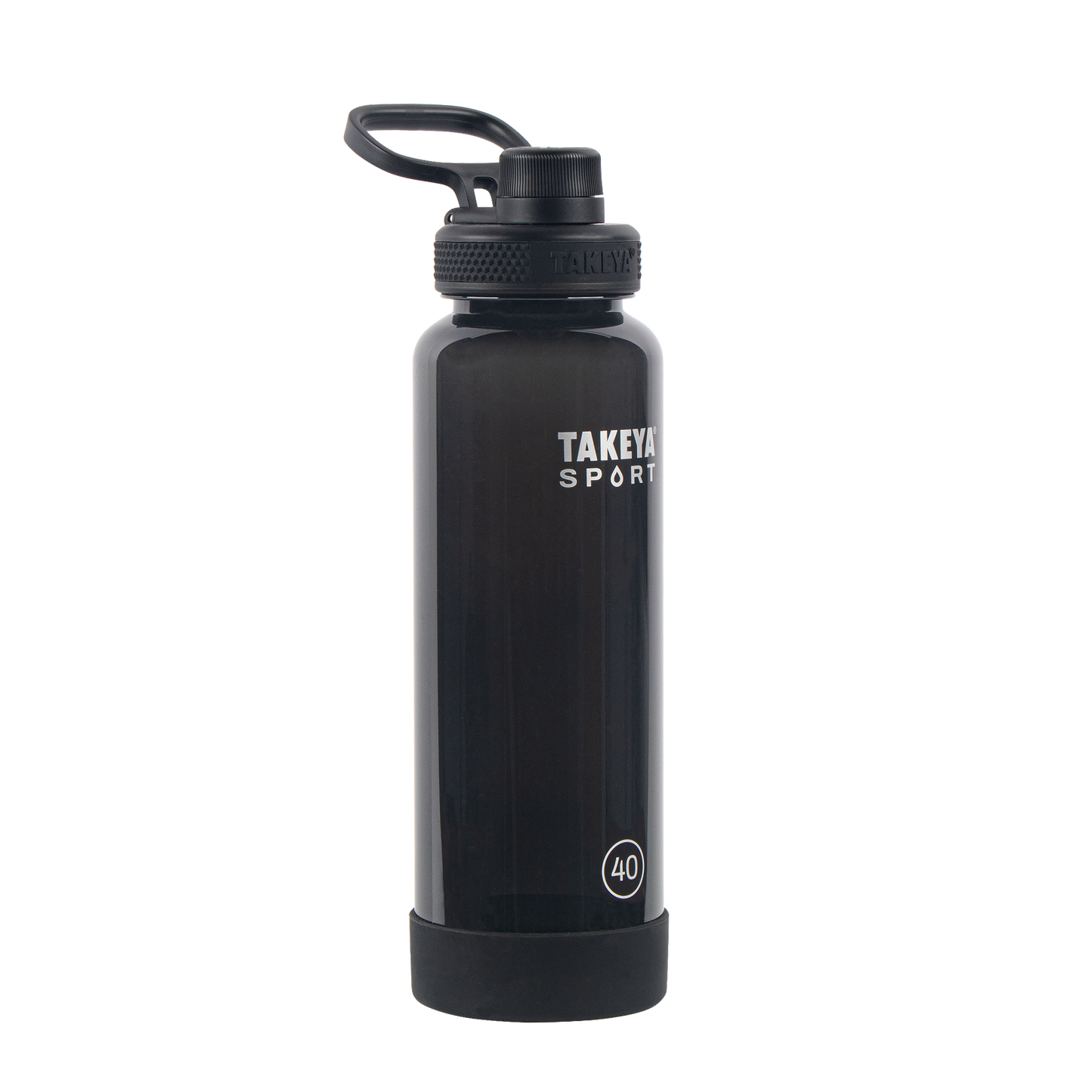 tritan-sport-water-bottle-with-spout-lid-x0 52023-TKS-Tritan-Spout-40-GrandSlamBlack-frontangle.png