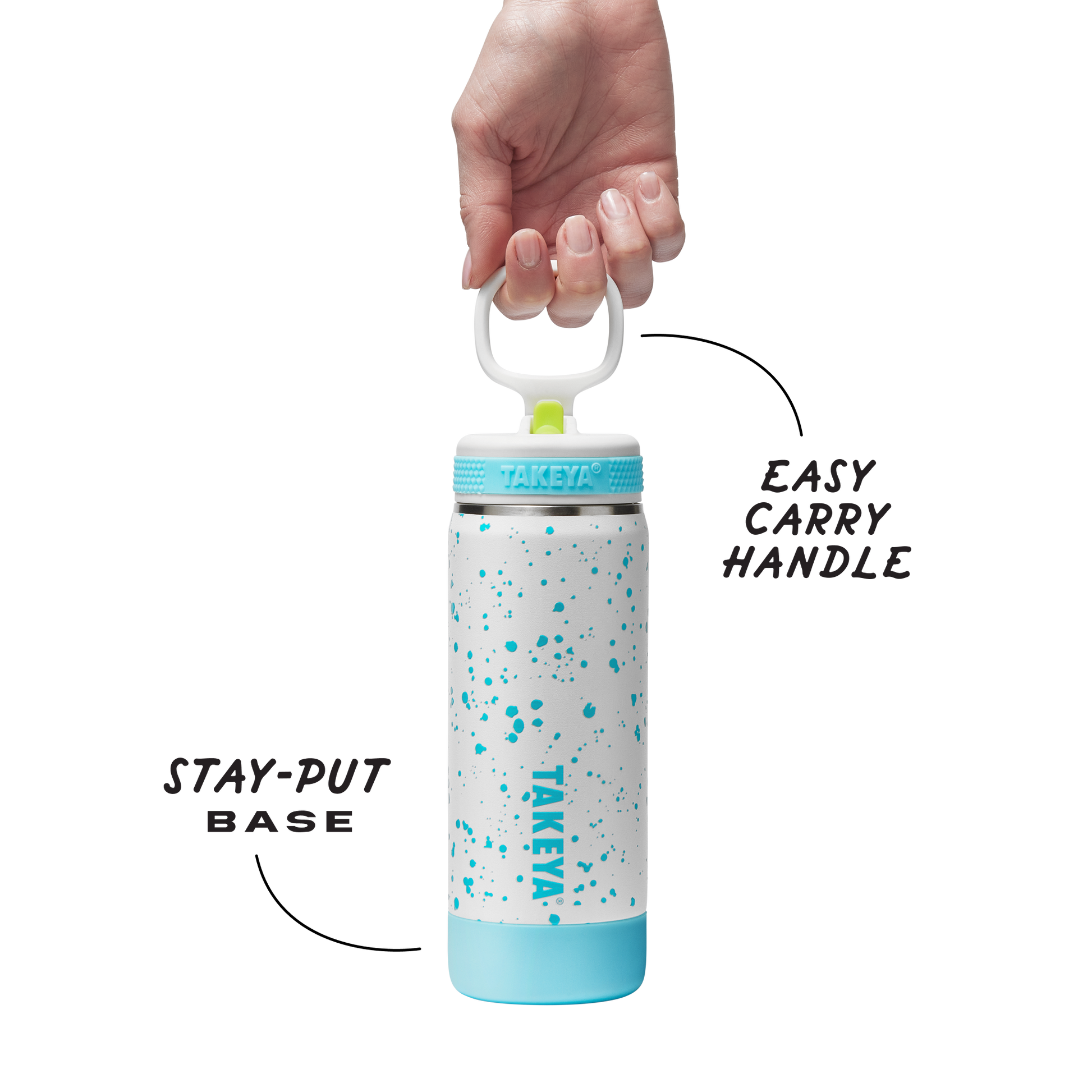 glow-in-the-dark-sport-kids-water-bottle-confetti-with-straw-lid-s9 TKS_SP25_CoreKidsGIDConfetti_StwBtl_CloudGlow_18oz_51368_v3_sRGB-Callout.png